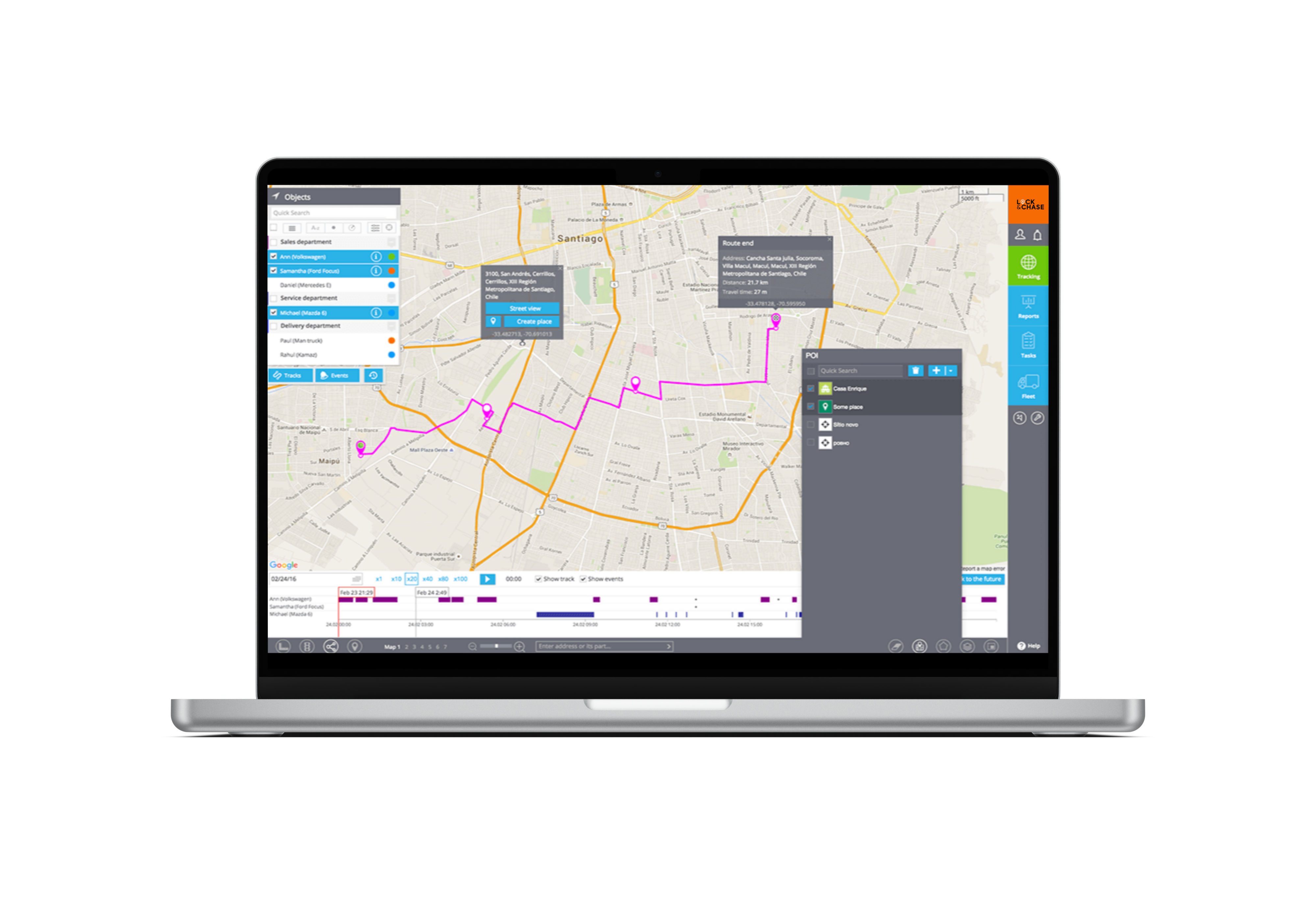 Plataforma de tracking Lock & Chase